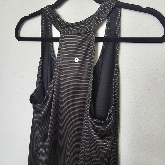 90 degrees by reflex Black Thin Gold Stripe Loose Fit Racerback Tank Size M - Picture 4 of 7